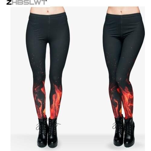 ZHBSLWT Hot 3D Printed Fashion Women Leggings Space Galaxy Leggins Tie Dye Fitness Pant