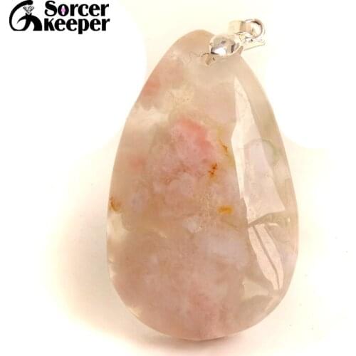 Real Female Natural Bijoux Femme Choker Necklaces Pendants Hand Made Cherry Blossoms Agates Stone Beads For Jewelry Making BF035