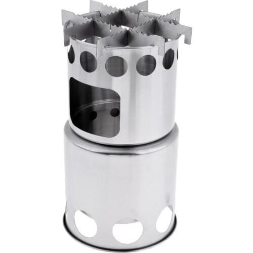 New Stainless Steel Camping Stove Backpacking Wood Stove easy to assemble