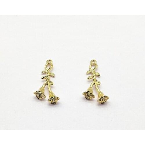 New arrival! 34x16mm 100pcs Zinc Alloy Flower Charm/pendant for Earrings DIY parts,Jewelry Accessories Findings & Components