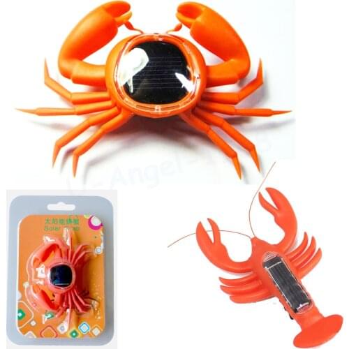 1pcs Learning Educational Creative Solar Powered Mini Running Crab / Solar Power Lobster for Children Teaching Gadget Gift