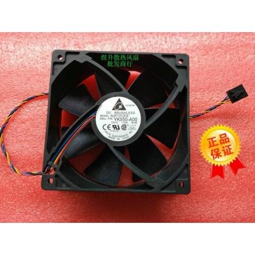 Original AUC1212DE DC 12V YK550-A00 1.00A 12038 120*1200*38mm 12cm 4-line server cooling fan