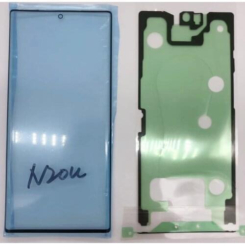 2 PCS Note 10 Plus Front Glass Lens For Samsung Galaxy Note 20 Ulrta 5G LCD Display Screen Panel Replacement + Sticker,Original