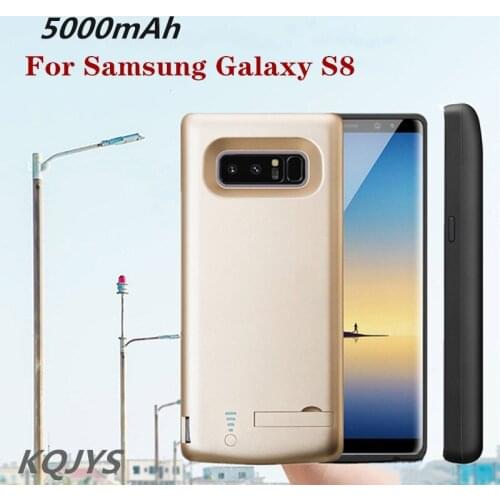 KQJYS 5000mAh Portable Power Bnak Battery Charger Cases for Samsung Galaxy S8 Battery Case Charging Cover Power Case