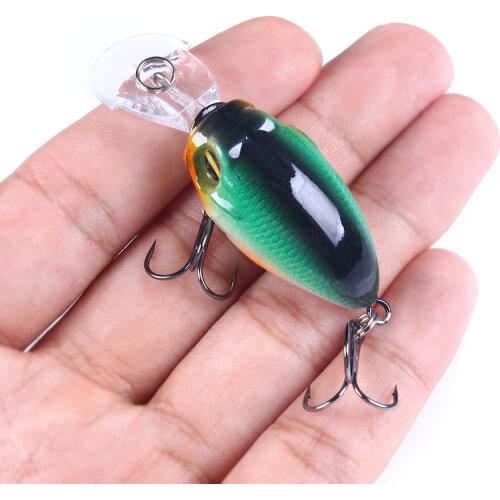 1Pc Crankbait Swim Fish Fishing Lures 6cm 6.2g Pesca Minnow Isca Artificial Fake Fish Crank Topwater Wobblers