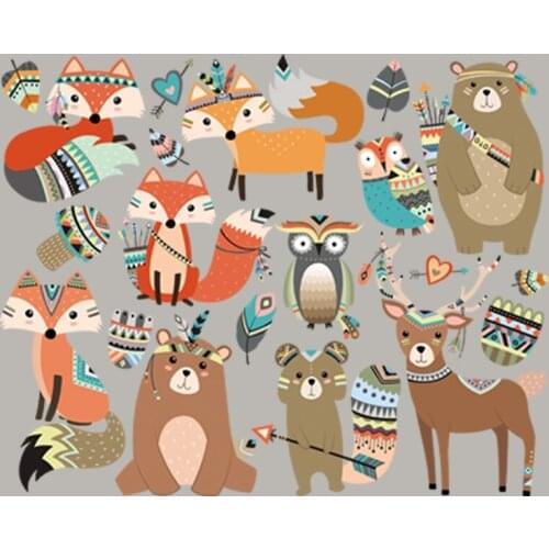 Animal Applications For Clothes Vinyl Appliqued Fashion Diy Tops Heat Transfer Patches Heat Print On Baby Shirt Shoes