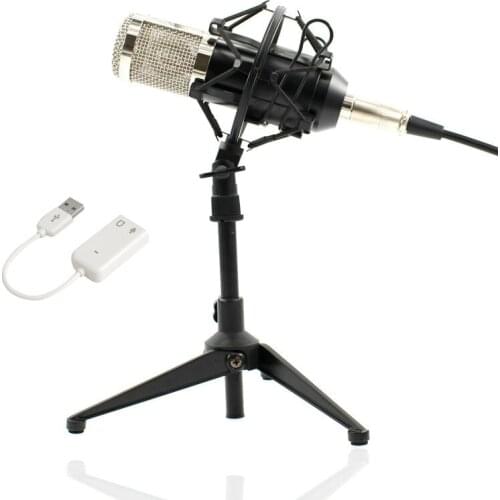 Professional BM-800 bm800 Condenser Sound Recording Microphone with Shock Mount for Radio Braodcasting Singing