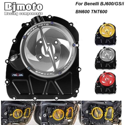 Motorcycle CNC Racing Clear Clutch Cover & Spring Retainer R For Benelli BJ600/GS/i BN600 TNT600