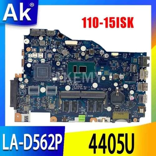 SAMXINNO For Lenovo Ideapad 110-15ISK Laotop Mainboard BIWP4/P5 LA-D562P Motherboard with 4405U 4GB RAM