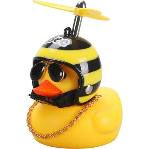 Standing Duck Bicycle Bell Broken Wind Small Yellow Duck MTB Road Bike Motor Helmet Riding Cycling Accessories With/not Lights