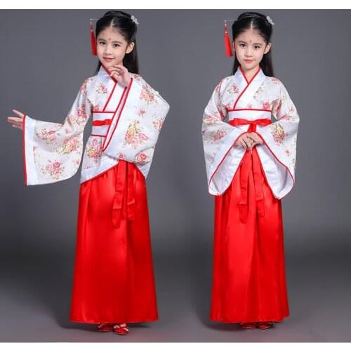 Hanfu Traditional Chinese Clothing For Children Tang Suits Kids Girl Fairy Women Performance Ancient Princess Hanfu Royal Dress
