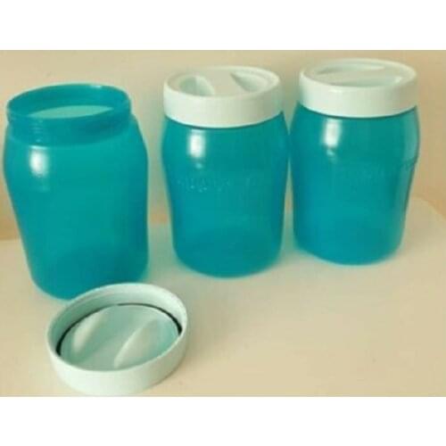 Tupperware Multi-Purpose Jar (3x1.5 L) Universal Screw Cap Glass Blue Multi-Purpose Jar 1.5 lt