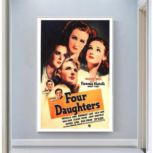V0823 Four Daughters Vintage Classic Movie Wall Silk Cloth HD Poster Art Home Decoration Gift