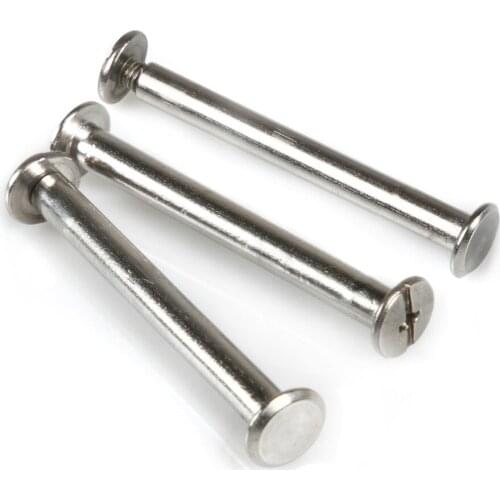 10pcs M5*40 stainless Steel Screw books Nail Rivets Photo Album Picture Screw Rivets Butt Recipes Leaflet Nail M5 Hardware