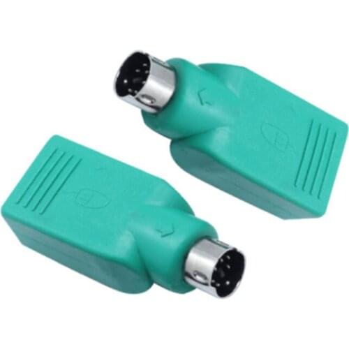 High-quality Computer Connector USB Converter 2 Pcs PS2 Male To USB A Female Converter Adapter, Suitable For Computer Keyboard
