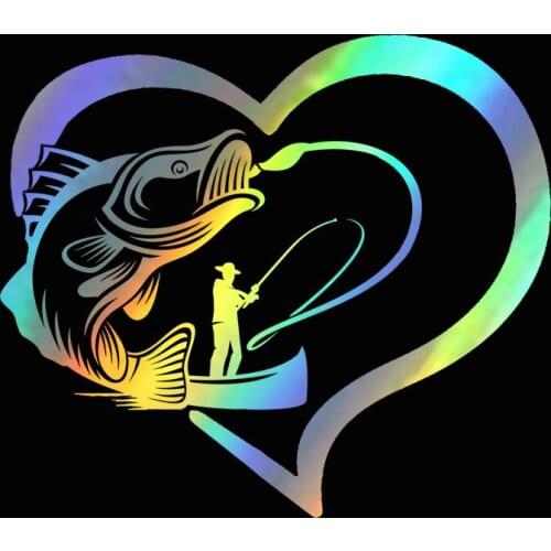 WaveHands 15x13.3cm Car Sticker Fishing Sticker Large Decal Window Reflective Decoration Decal Motorcycle Vinyl Car Accessories