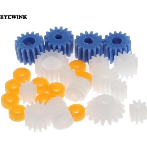 1set=26pcs Gear Pack Spindle gear bag boutique 2MM 2.3MM 3MM 3.17MM 4MM D worm shaft loose tooth free bushings