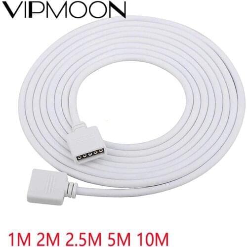 1M-10M LED Connector Extension Cable Cord Wire+ 5PIIN Needle Connectors for 5050 3528 RGBW RGBWW LED Strip Extension Connector