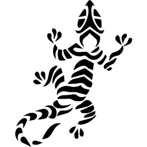 12.4*15.5CM Gecko Lizard Fashion Design Car Sticker Interesting Car Styling Decals Black/Silver S1-2774