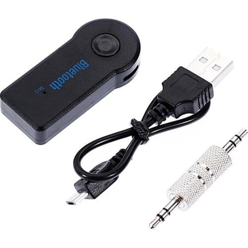 3.5mm Jack Bluetooth 4.0 AUX Audio MP3 Car Stereo Music Receiver Adapter with Built-in Mic Headphone Receiver Hands-free