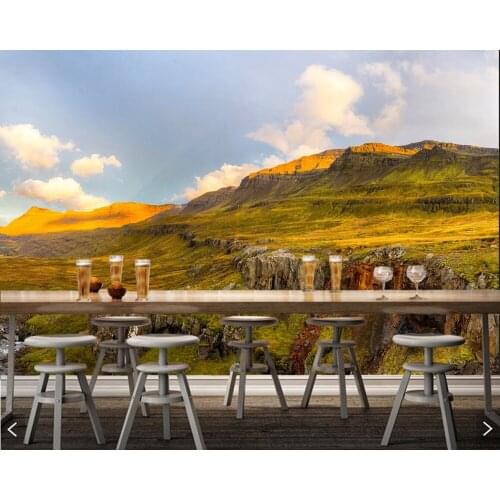 Iceland Hill Moss Nature photo 3d wallpaper mural papel de parede,living room sofa TV wall bedroom wall papers hoem decor cafe