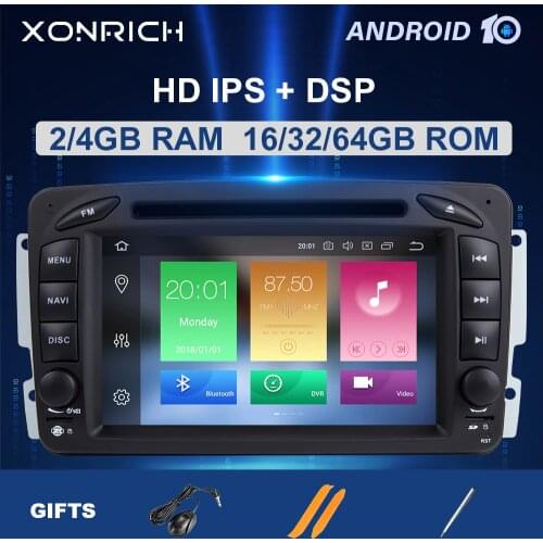 4G +64G 2Din Android 10 Car Radio DVD Player For Mercedes/Benz/W209/W168/M/ML/W168/W463/Viano/W639/Vito/Vaneo Mutimedia IPS DSP