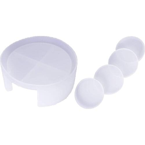 5 Pcs/Set Coaster Epoxy Resin Mold Cup Mat Pad Silicone Mould DIY Crafts Decorations Storage Box Casting Tools 264E