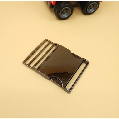 1.5" 5Pcs High Grade Shine Gun Metal Quick Side Release Metal Buckle For 38mm Webbing DIY Bags Clothes Belts Straps Accessories