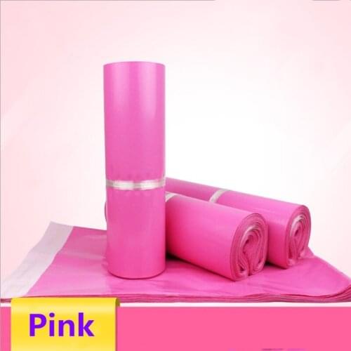 50pcs/Lot Pink Courier Bag Courier Envelope Shipping BagS Mail Bag Mailing Bags Envelope Self Adhesive Seal Plastic Pouch