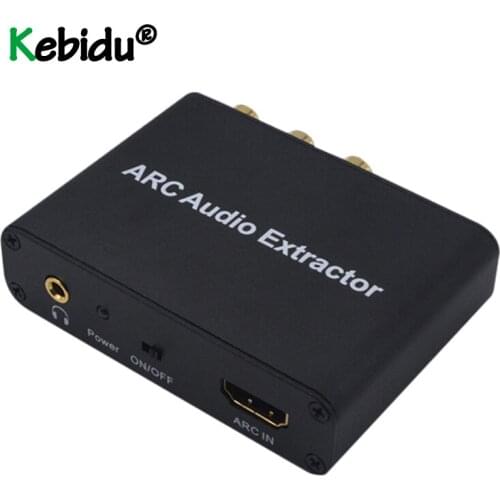 HDMI-compatible ARC Audio Extractor Audio Adapter 3.5mm Stereo Fiber Coaxial Converter For Amplifier Soundbar Speaker HDTV