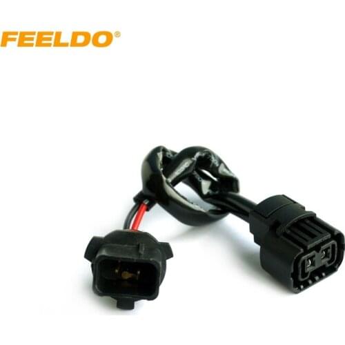 FEELDO 10Pcs Car H16/2504/PSX24W Female Socket Connector Adapter To P13W Male Socket With Wire Harness Cable HID/LED Conver
