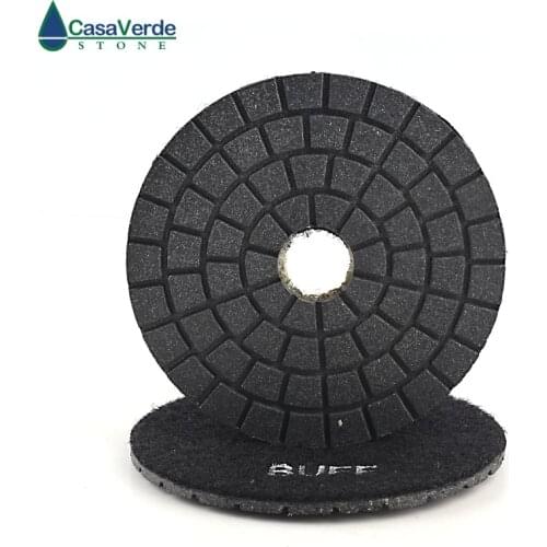 Free shipping DC-BBFF02 black buff polishing pad 4 inch 100mm wet for polishing granite and marble