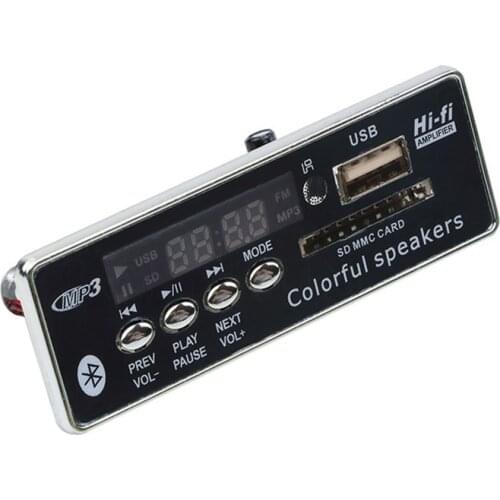 Bluetooth FM Radio 5V-24V MP3 Player Hifi Speaker Wireless audio Receiver 3.5mm USB AUX TF card DIY Bluetooth Car Speaker