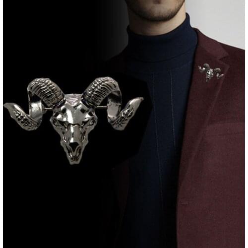 Jewelry for gift Christmas gold Color Bull Head shape cute unisexs pin brooch