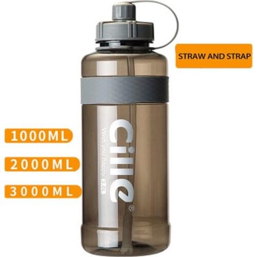 1L-3L Large Capacity Sports Plastic Water Bottles Portable Coffee Tea Drink Bottles for Outdoor Travel Camping Bicycle Fitness