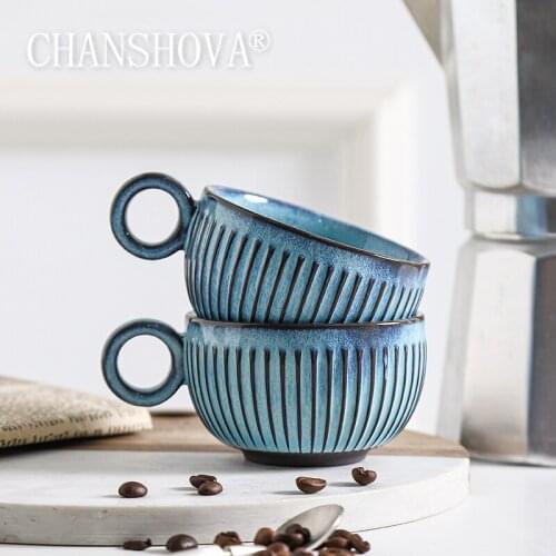 CHANSHOVA European retro style 180ml Ceramic Coffee cup teacup breakfast mug China Porcelain H633
