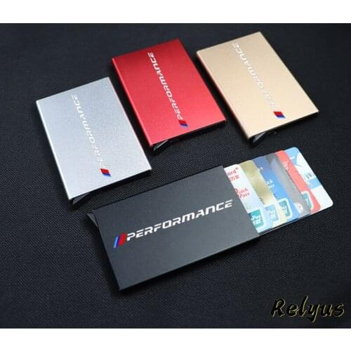 Anti-theft ID Credit Card Holder Porte Carte Thin Wallets Pocket Case For BMW 1 2 3 4 5 6 7 Series X1 X2 X3 X4 X5 X6 X7