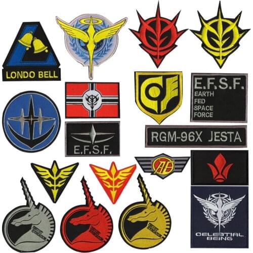 Decorative Embroidered Velcro Patch Tactical Mobile Suit Anime Patch Emblems Funny Badges Embroidery Motorcycle Patches