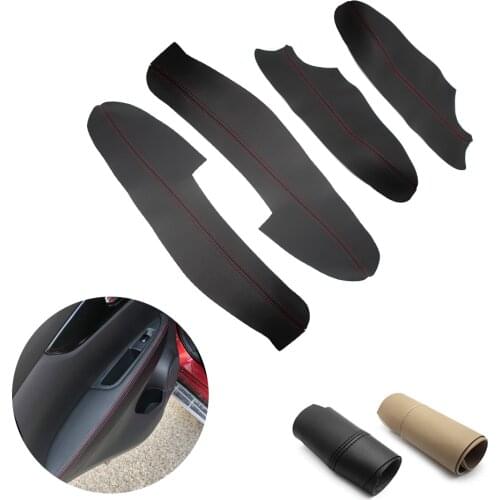 For Nissan Qashqai J11 2016 2017 2018 Car Door Handle Panel Armrest Microfiber Leather Cover