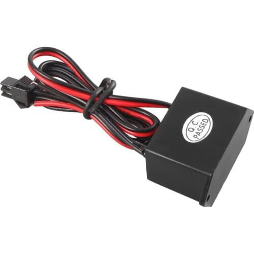 1Pcs for EL Lamp Wire Electroluminescent Black 12V DC to 120V AC Inverter 5M Meters 2 side holes for you to fix on board easily