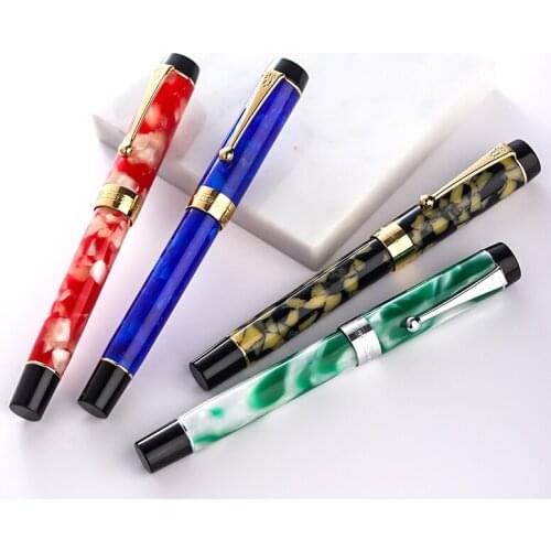 JINHAO 100 Centennial Resin High Quality Fountain Pen Fine Nib Golden Clip Business Office For Graduate Business Office