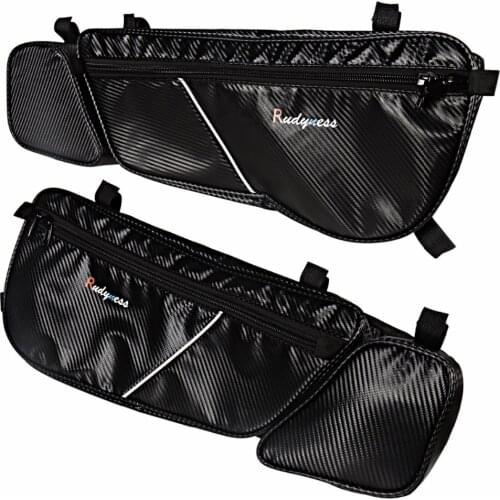 Front Left&Right Driver Side Carbon Door Bags&Pad For 17-18 Can Am Maverick X3