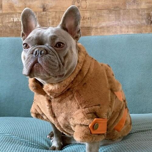 Fashion Design Dog Down Coat Winter Warm Dog Jacket with Pocket French Bulldog Clothes Yorkshire Outfit Pug Costume A141