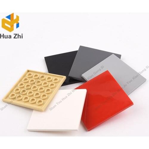 Building Blocks Parts 10202 6PCS Tile 6 x 6 with Bottom Tubes LEGOING MOCS Education