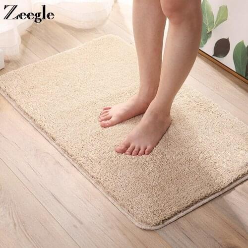 Zeegle Carpet Non-slip Soft Sofa Floor Rug Foot Mat Area Rug Plush Absorbent Living Room Rug Bathroom Doormat Bedside Carpet Mat