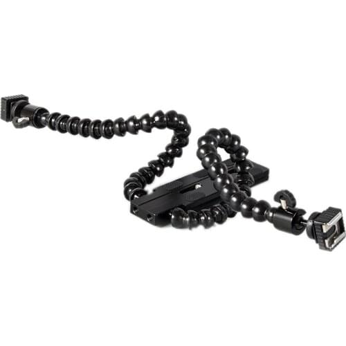 New Flexible Dual Arm Hot Shoe Flash Bracket Mount Holder for Canon Nikon Pentax Macro Shot Camera Accessories