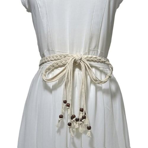 NEW Decorative Waist Belt Womens Waist Rope Fashion Strap Slim Belt Tassel Knotted Waist Chain Dress Accessories