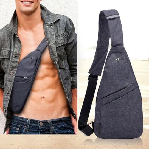 New Mens Bags Anti-theft Bagpack Thin Shoulder Bag Boy Travel Small Chest Personal Pocket Slim Mini Crossbody Chest Bags