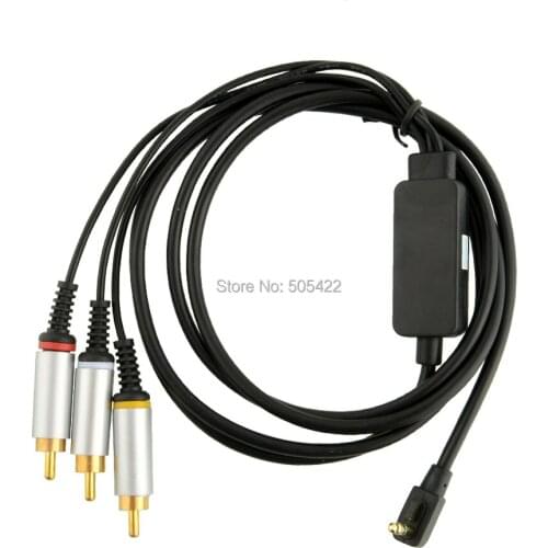 Wholesale 1.8m Video Audio AV Tranfer RCA Component Cable For Sony PSP 2000 3000 Slim To TV 300pcs/lot