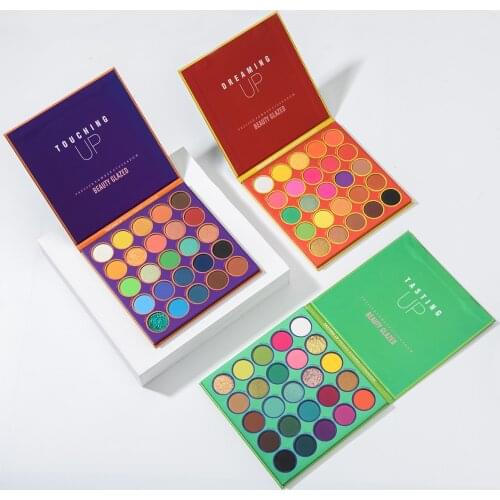 BEAUTY GLAZED New Arrival 25 colors Eyeshadow Palette Matte Shimmer Glitter Long Lasting Eye Makeup Comestics